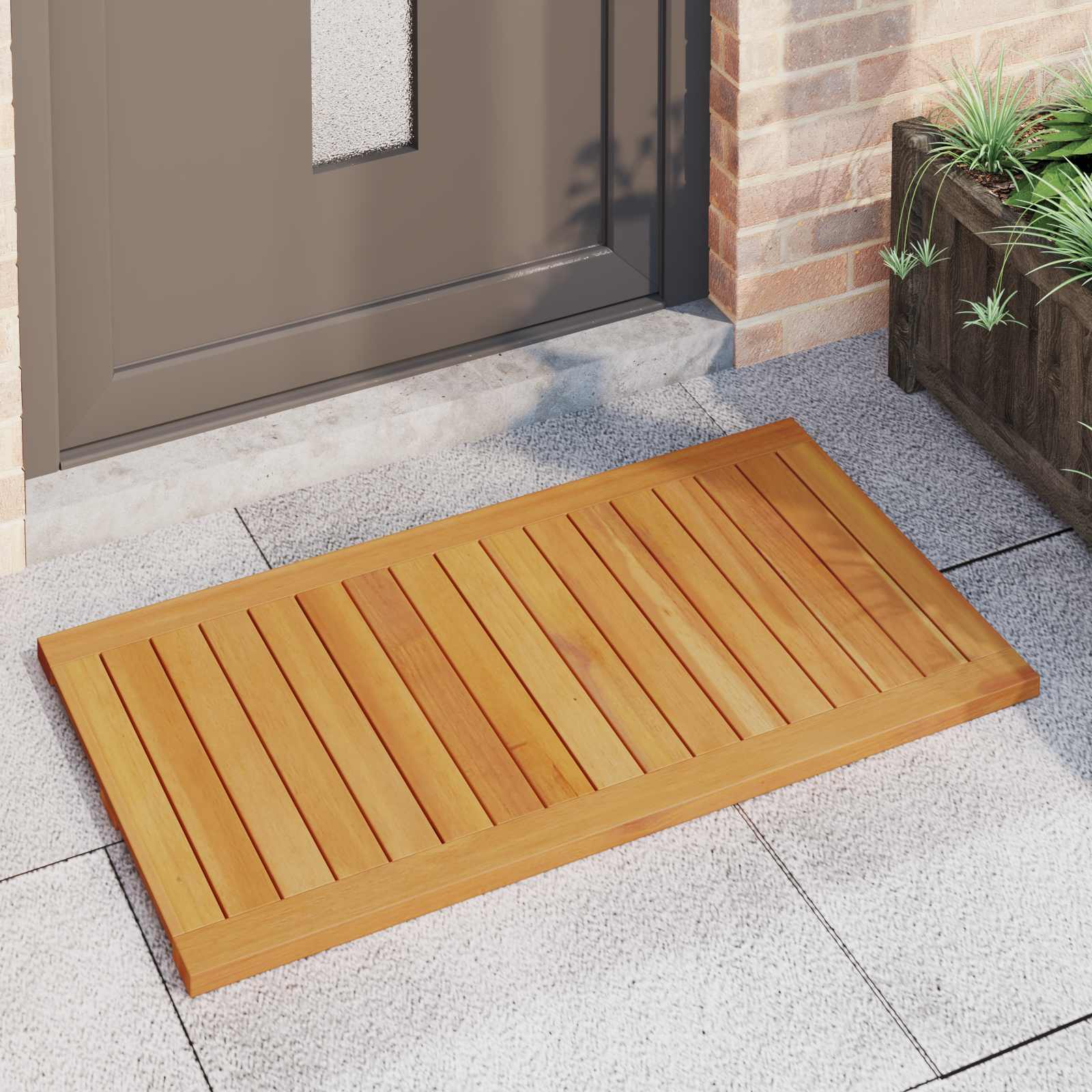 Tappeto da bagno Marrone 100 x 55 cm Legno di Acacia Massello | homemem39
