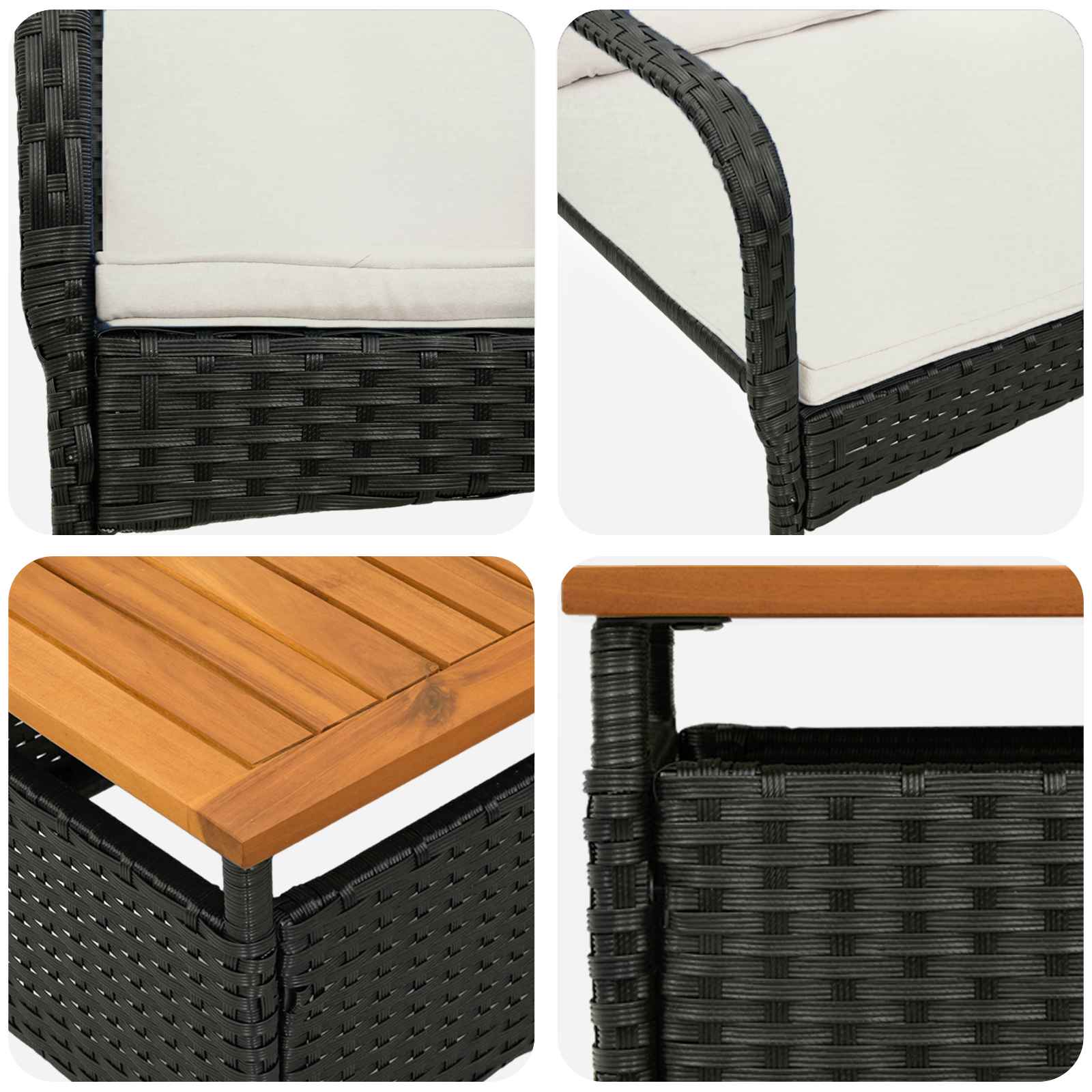 Set da giardino con cuscino acciaio | homemem39