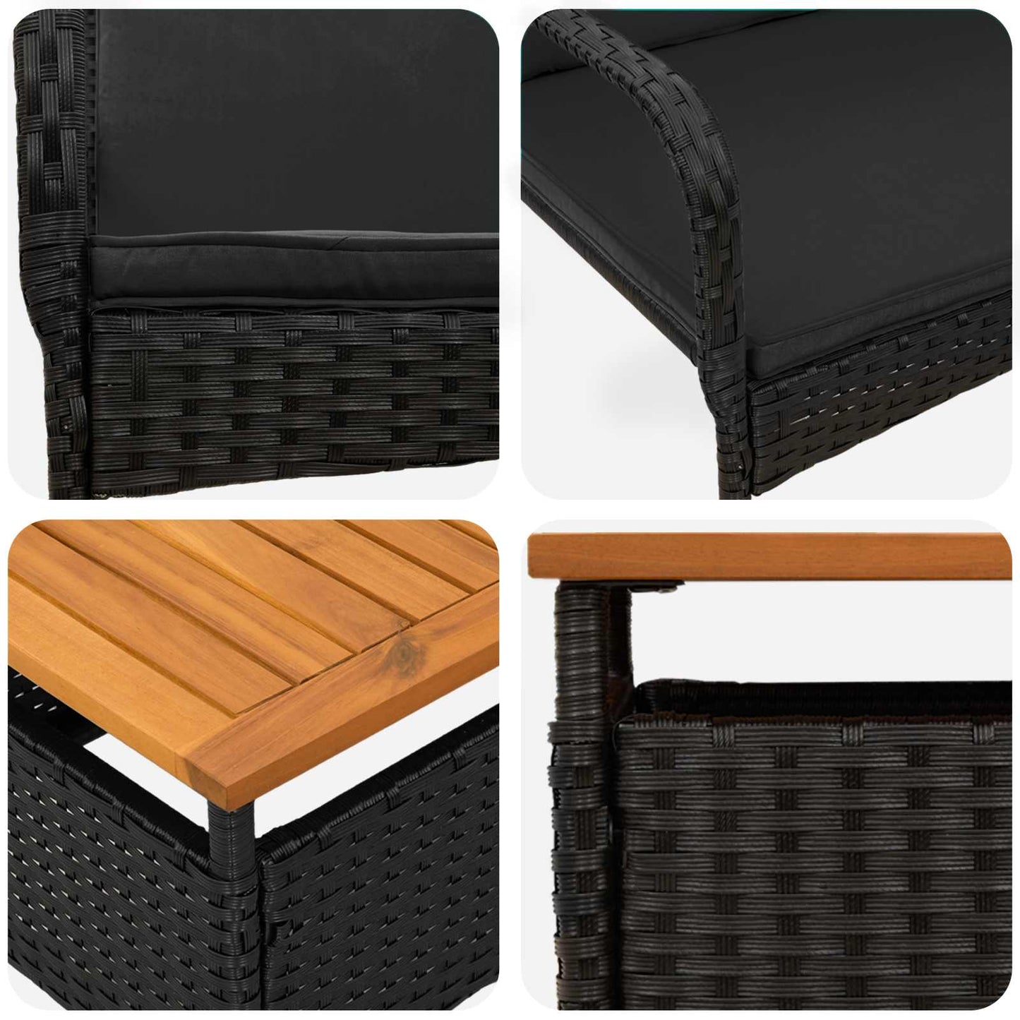 Set da giardino con cuscino acciaio | homemem39