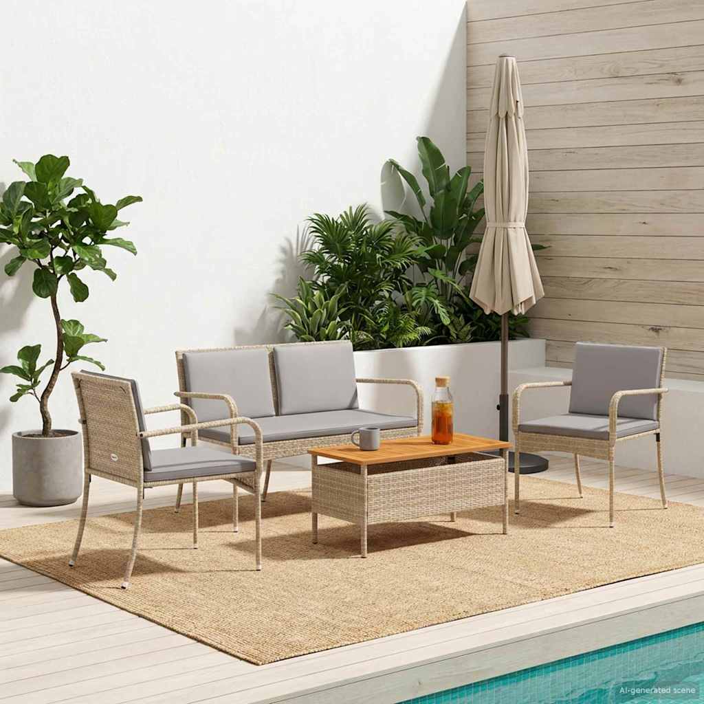 Set da giardino con cuscino acciaio | homemem39