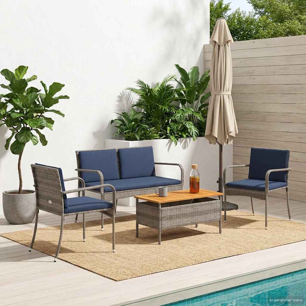 Set da giardino con cuscino acciaio | homemem39