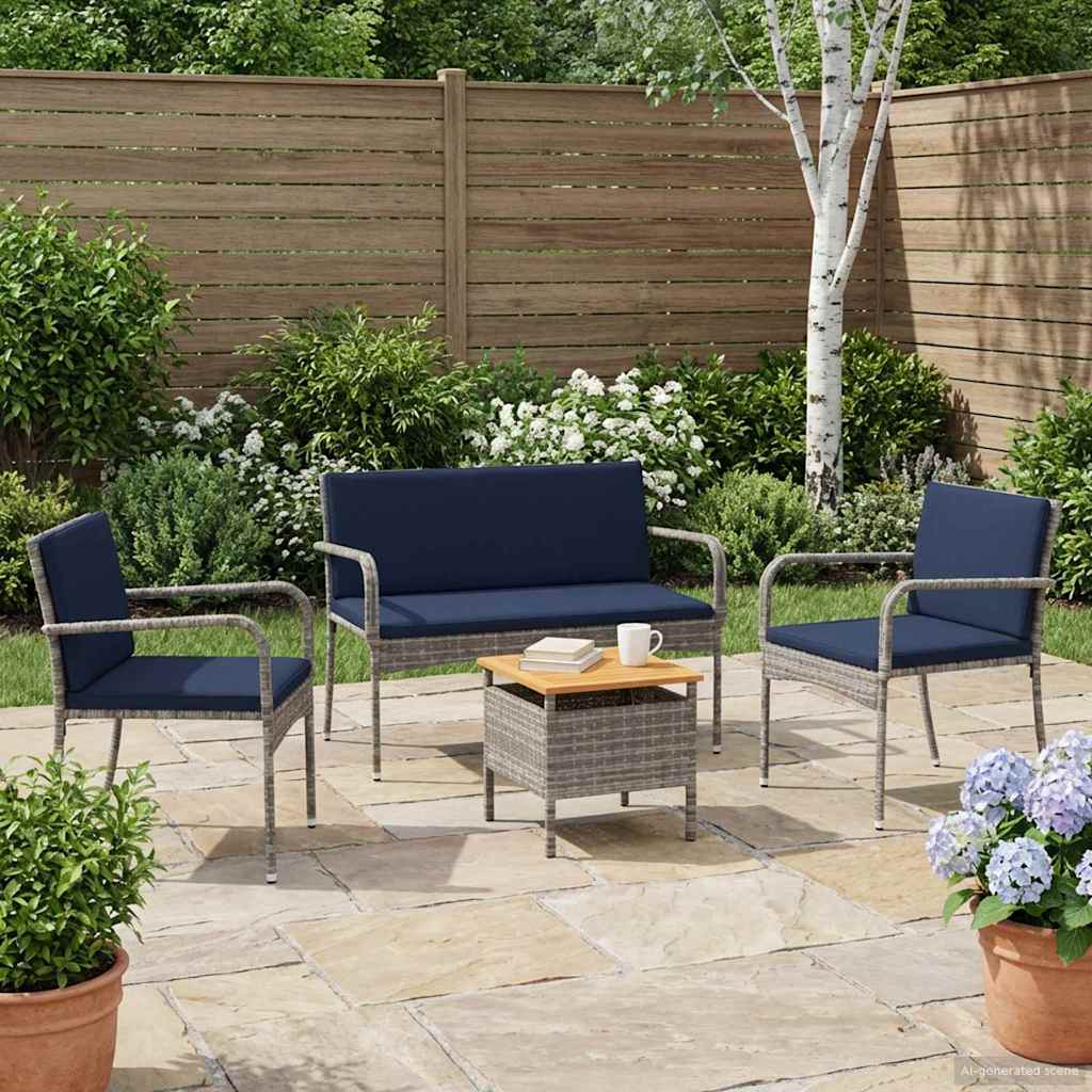 Set da giardino con cuscino acciaio | homemem39