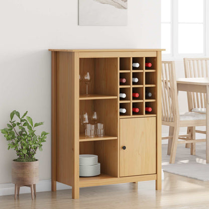 Mobile per vino HILL Marrone miele 79.5 x 40 x 107.5 cm | homemem39