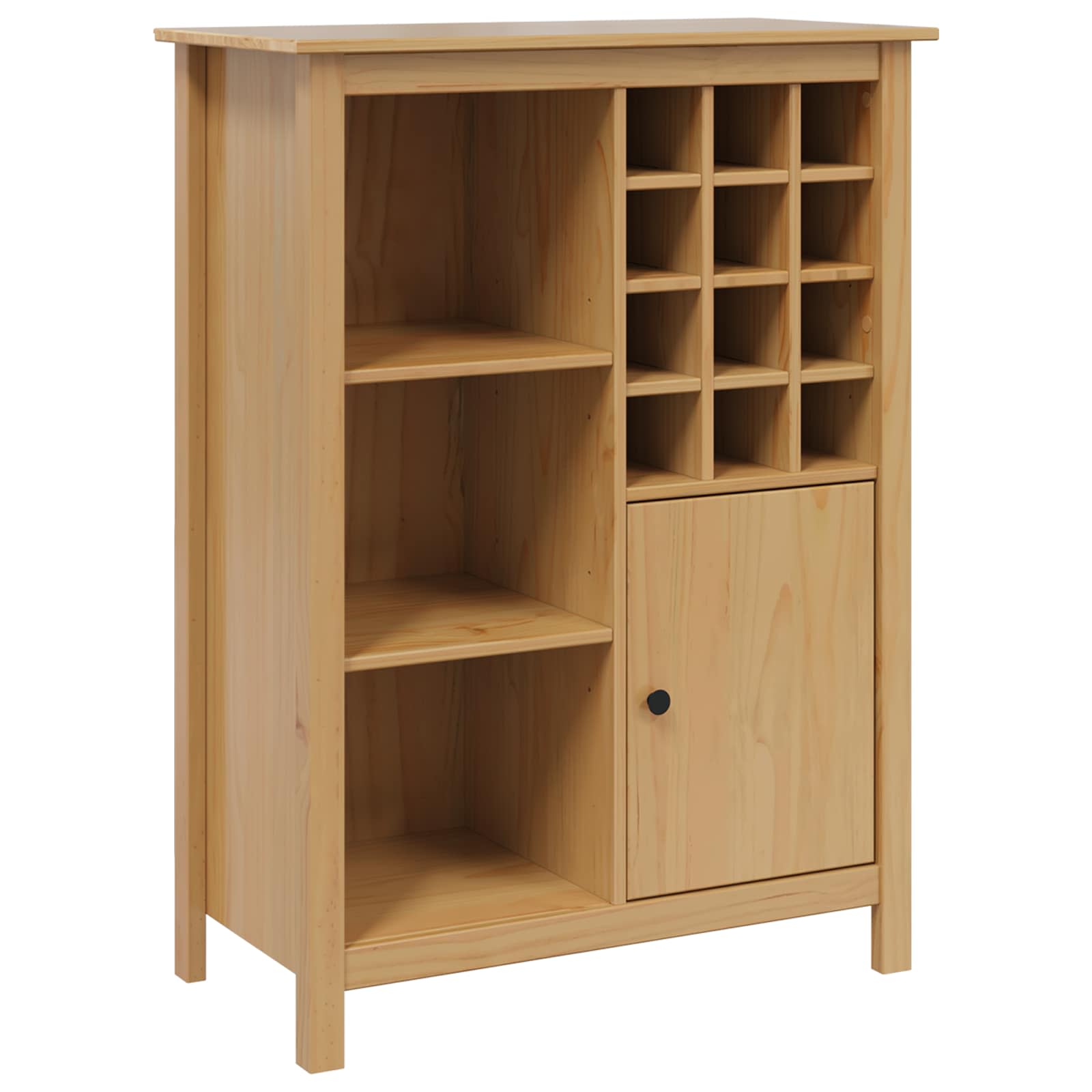 Mobile per vino HILL Marrone miele 79.5 x 40 x 107.5 cm | homemem39
