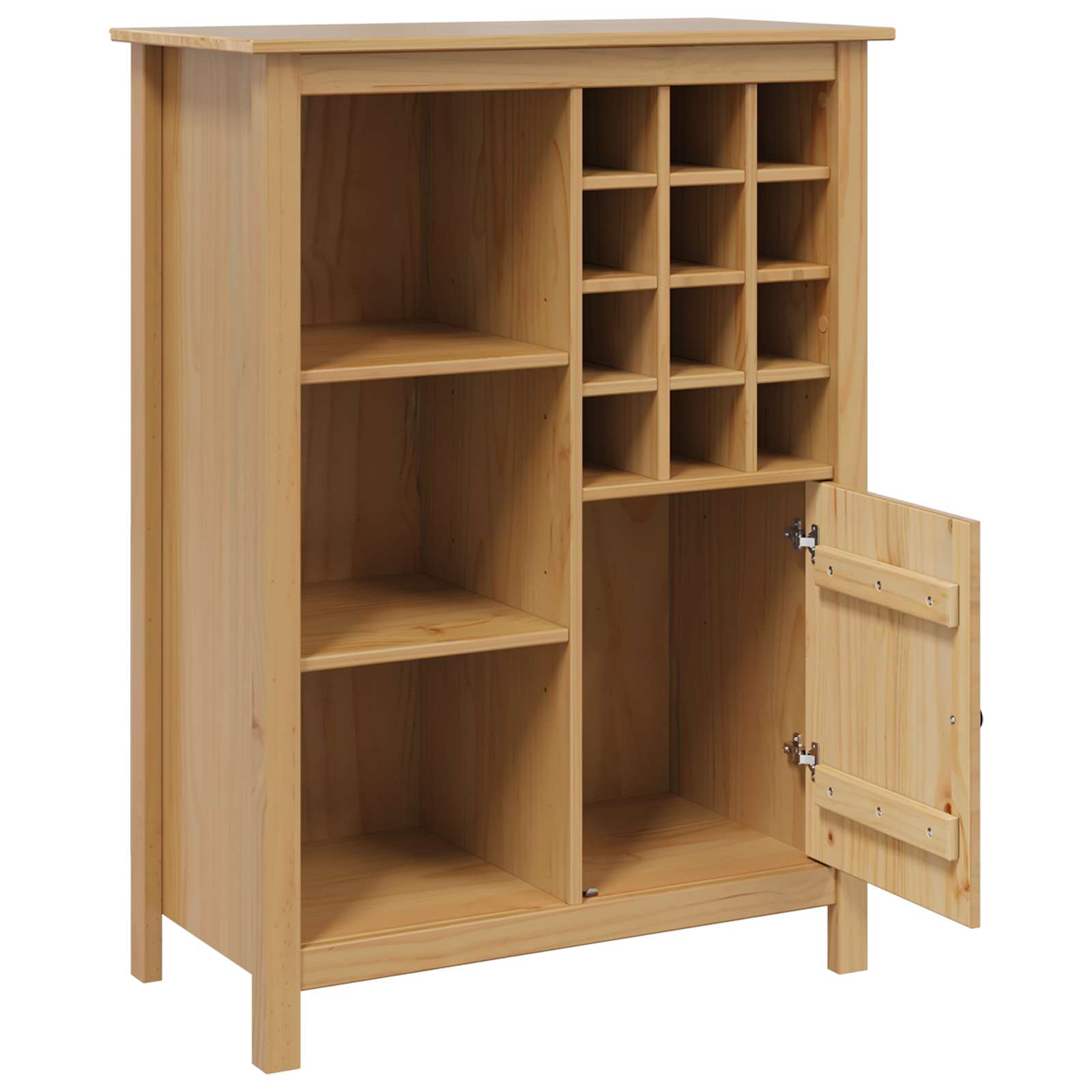 Mobile per vino HILL Marrone miele 79.5 x 40 x 107.5 cm | homemem39
