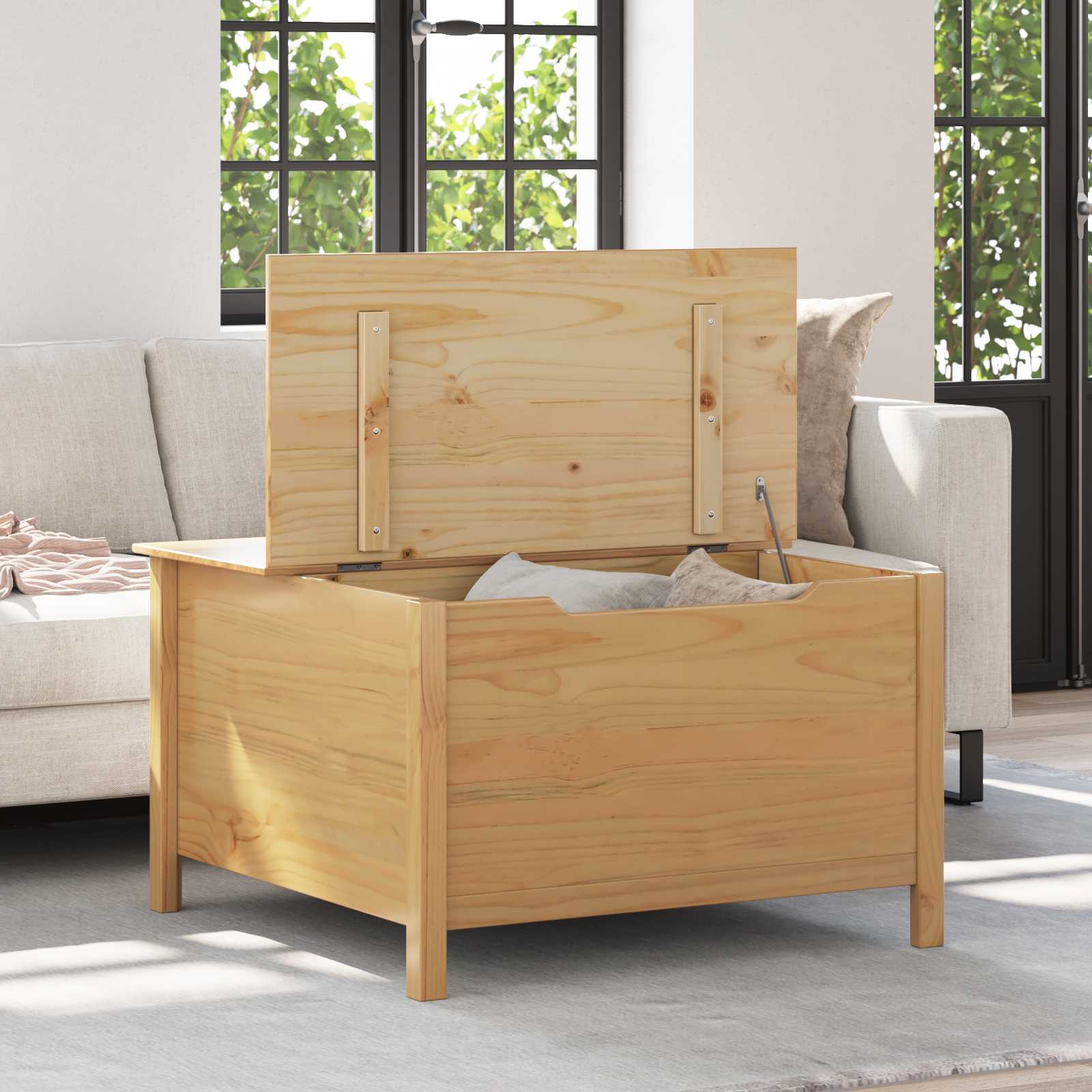 Tavolino da salotto HILL Marrone miele 79,5 x 79,5 x 49 cm | homemem39