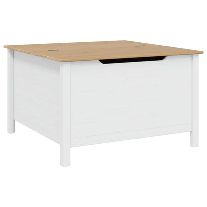 Tavolino da salotto con cassetto HILL Bianco e marrone miele | homemem39