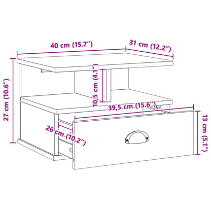 Armadio da Notte con cassetto HILL Bianco 40 x 31 x 27 cm | homemem39