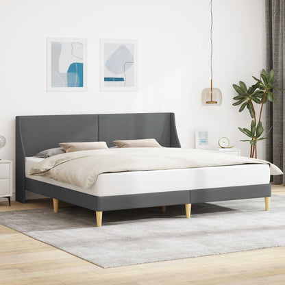 Struttura del letto Grigio scuro 180 x 200 cm Velluto | homemem39