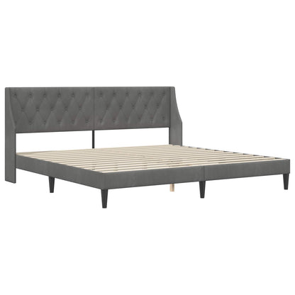 Struttura del letto Grigio scuro 180 x 200 cm Velluto | homemem39