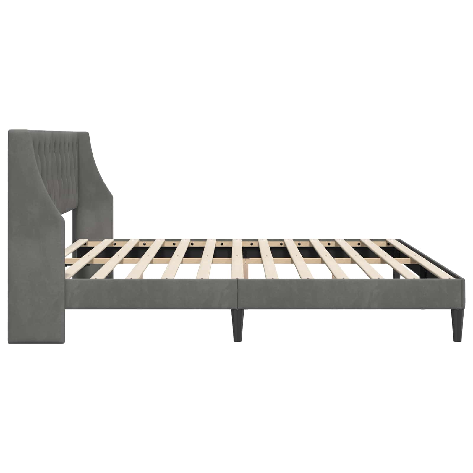 Struttura del letto Grigio scuro 180 x 200 cm Velluto | homemem39