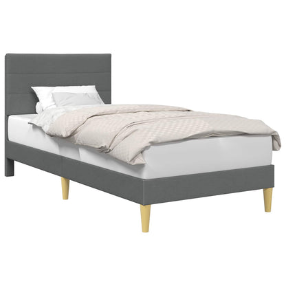 Struttura del letto Grigio Scuro 90 x 190 cm Tessuto | homemem39