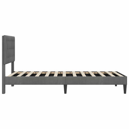 Struttura del letto Grigio Scuro 90 x 190 cm Velluto | homemem39