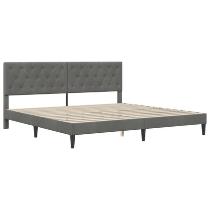 Struttura del letto Grigio Scuro 180 x 200 cm Velluto | homemem39