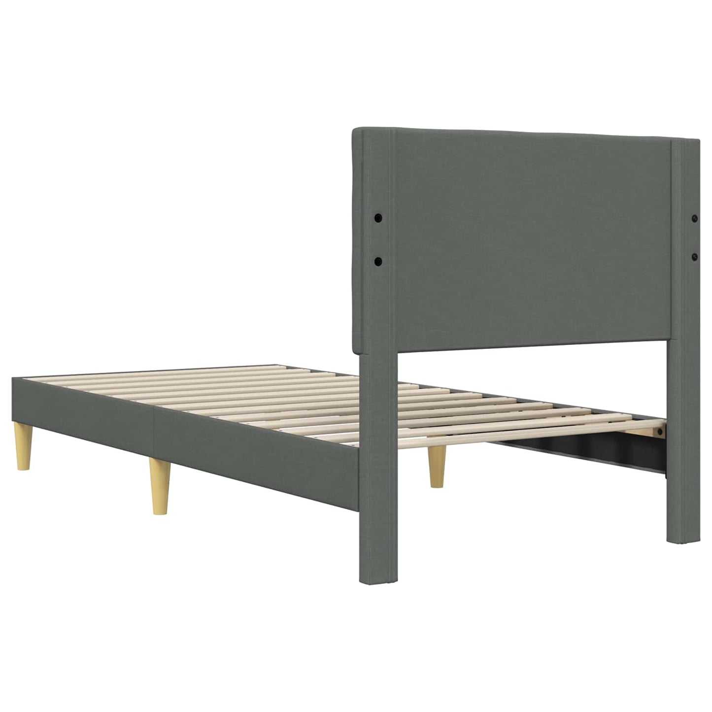 Struttura del letto Grigio Scuro 90 x 190 cm Tessuto | homemem39
