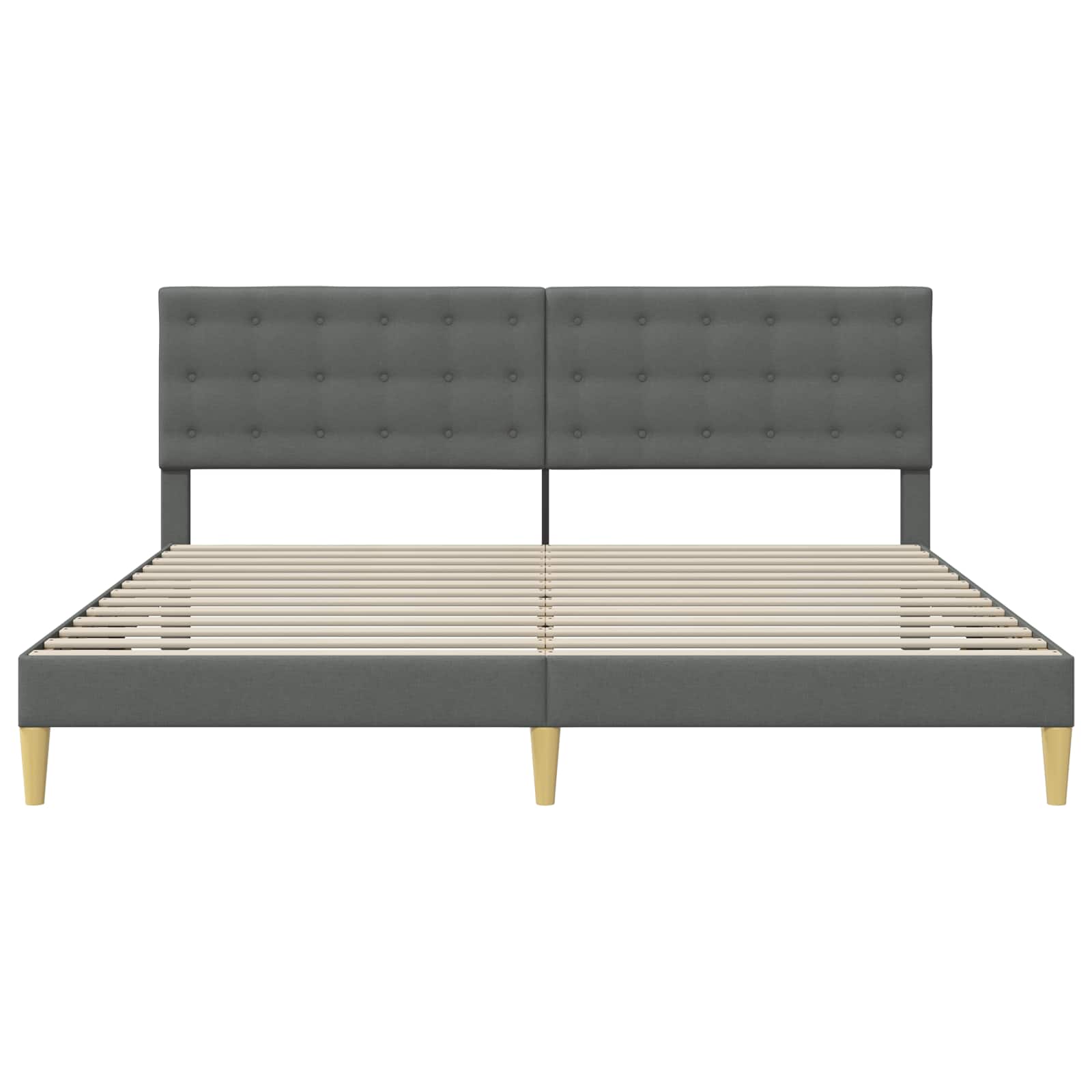 Struttura del letto Grigio Scuro 180 x 200 cm Tessuto | homemem39