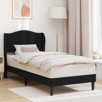 Struttura del letto con testiera Nero 90 x 190 cm Similpelle | homemem39