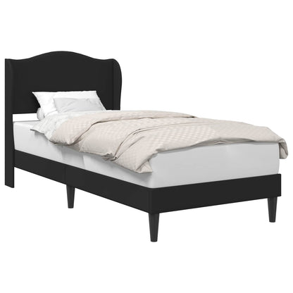 Struttura del letto con testiera Nero 90 x 190 cm Similpelle | homemem39