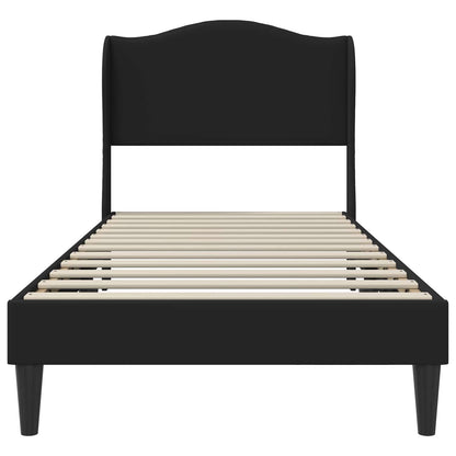 Struttura del letto con testiera Nero 90 x 190 cm Similpelle | homemem39
