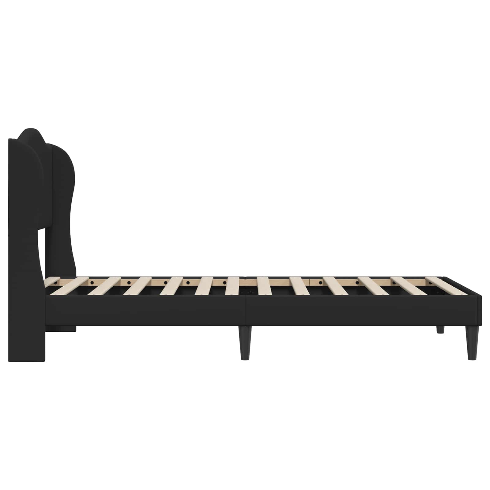 Struttura del letto con testiera Nero 90 x 190 cm Similpelle | homemem39