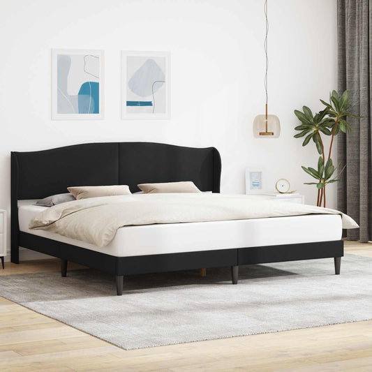 Struttura del letto con testiera Nero 180 x 200 cm Similpelle | homemem39