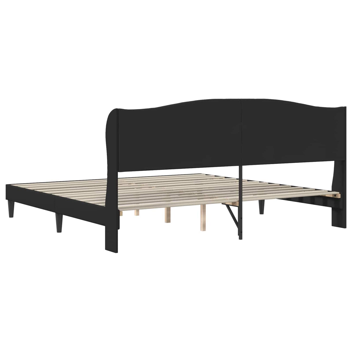 Struttura del letto con testiera Nero 180 x 200 cm Similpelle | homemem39