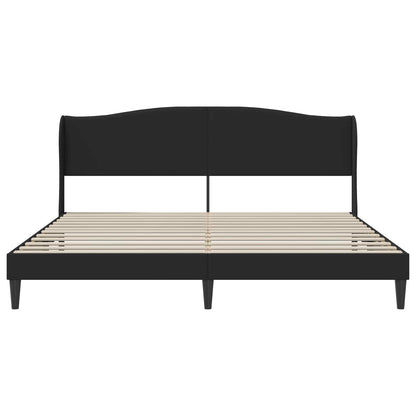 Struttura del letto con testiera Nero 180 x 200 cm Similpelle | homemem39