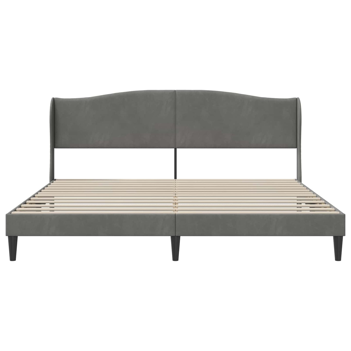 Struttura del letto Grigio Scuro 180 x 200 cm Velluto | homemem39