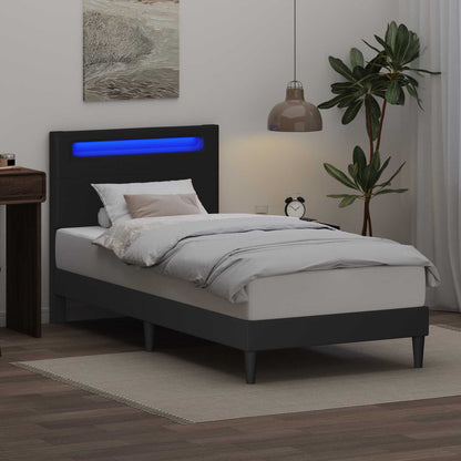Struttura del letto Nero 90 x 190 cm Similpelle | homemem39
