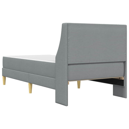 Struttura letto con materasso Grigio chiaro 90 x 200 cm Tessuto