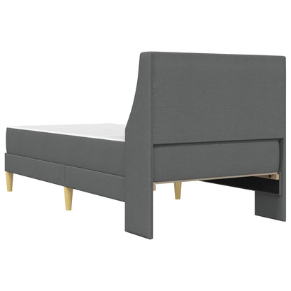 Struttura letto con materasso Grigio scuro 90 x 200 cm Tessuto