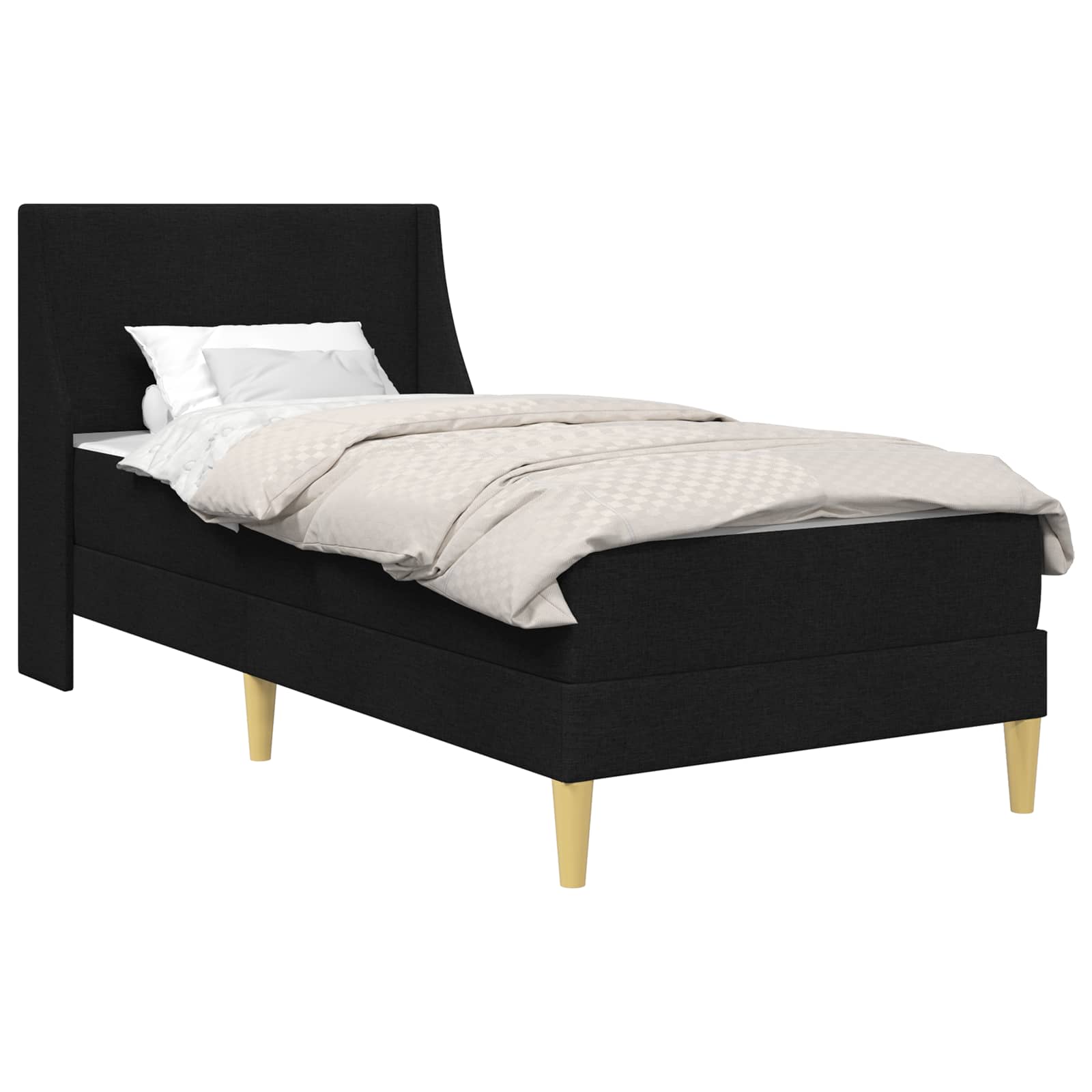 Struttura letto con materasso Nero 90 x 200 cm Poliestere | homemem39