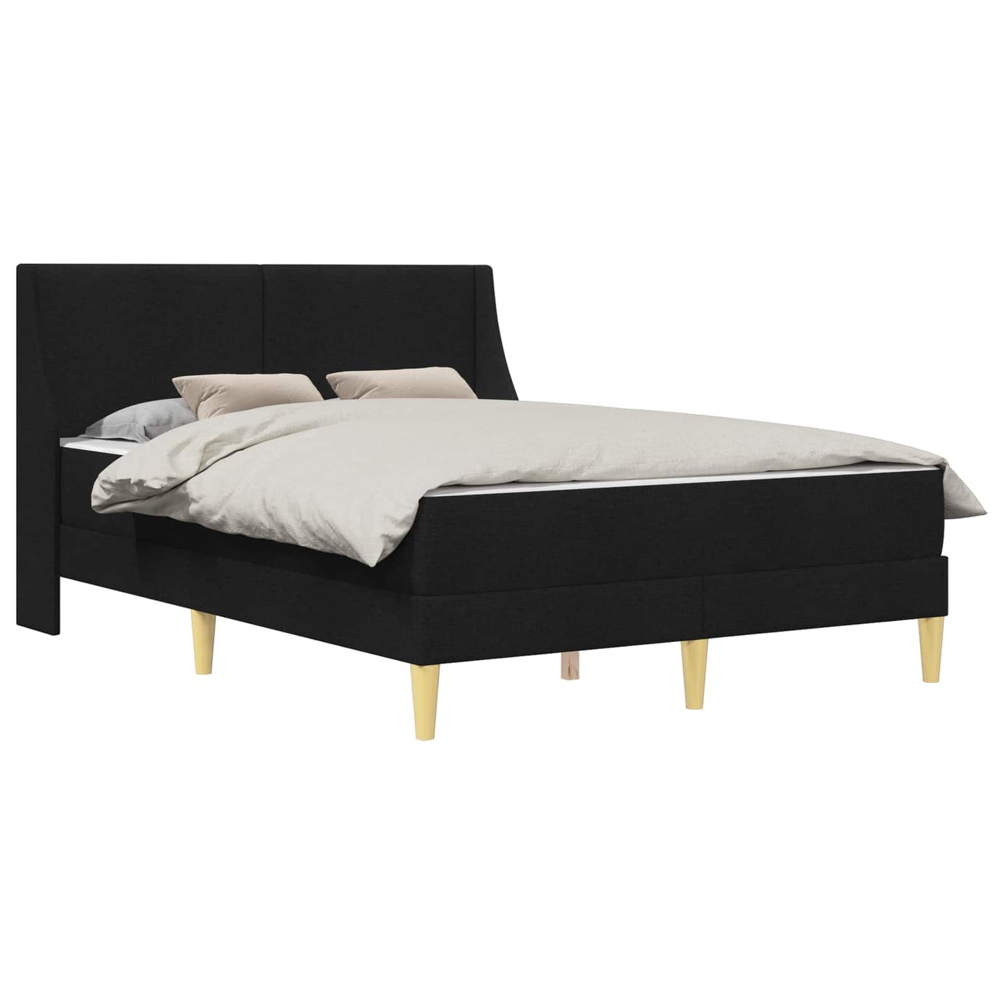 Struttura letto con materasso Nero 120 x 190 cm Poliestere | homemem39