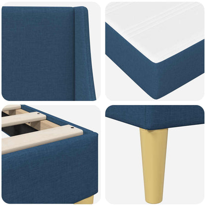 Struttura letto con materasso Blu 180 x 200 cm Poliestere | homemem39
