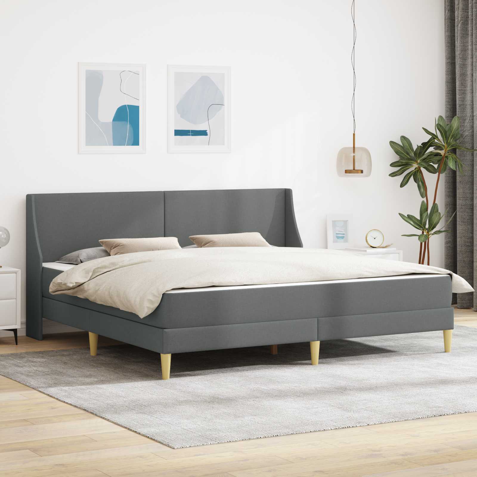Struttura letto con materasso con testiera Poliestere | homemem39