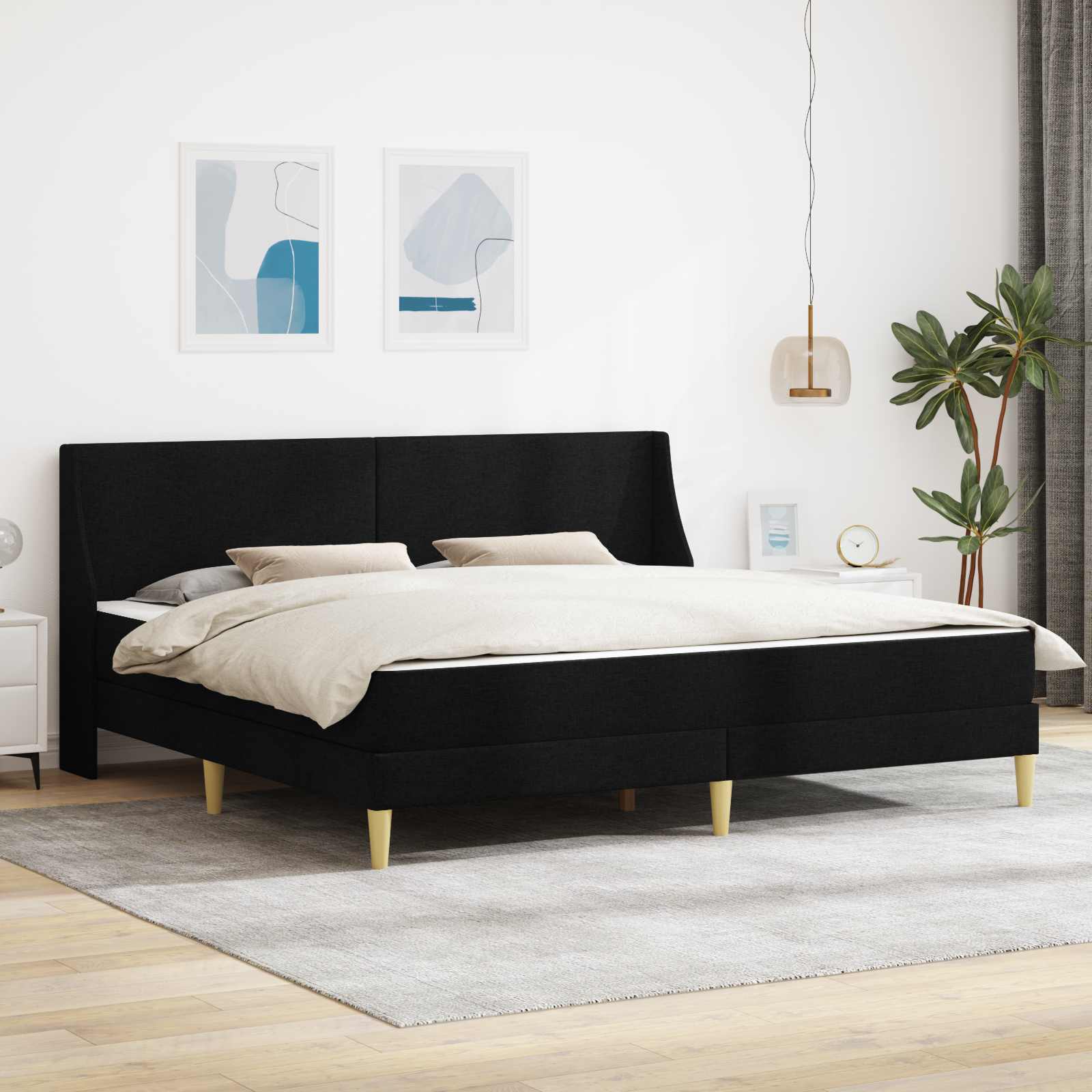 Struttura letto con materasso con testiera Poliestere | homemem39