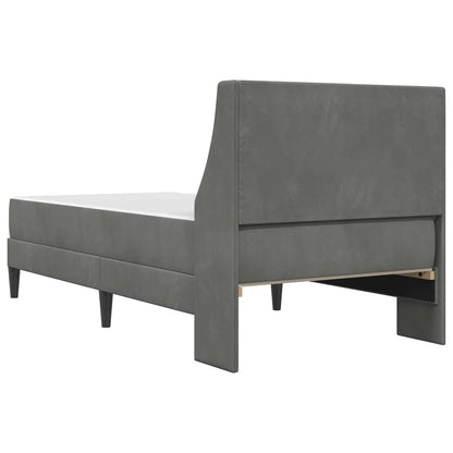Struttura letto con materasso Grigio scuro 80 x 200 cm Velluto | homemem39