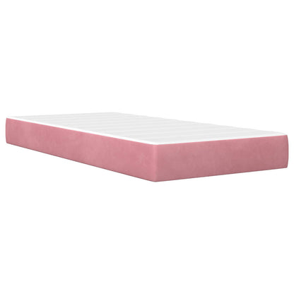 Struttura letto con materasso Rosa 80 x 200 cm Velluto | homemem39