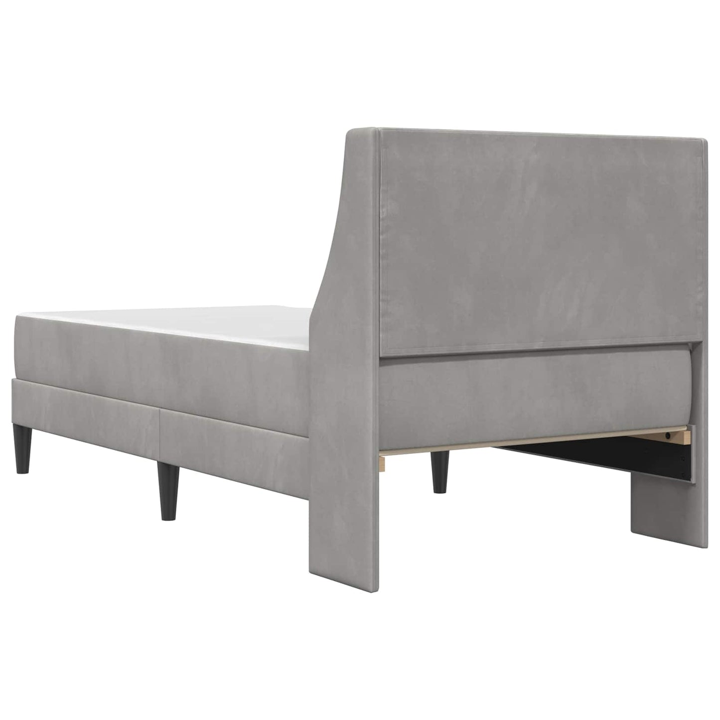 Struttura letto con materasso Grigio chiaro 90 x 190 cm Velluto | homemem39