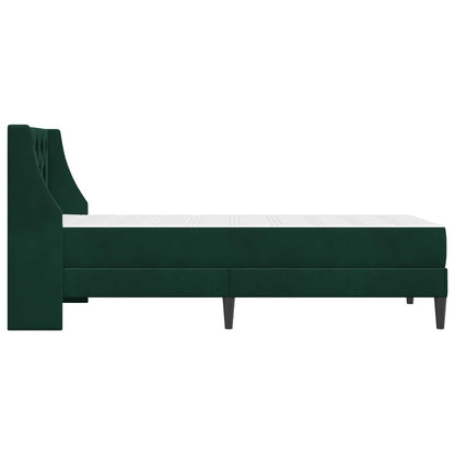 Struttura letto con materasso Verde Scuro 90 x 200 cm Velluto