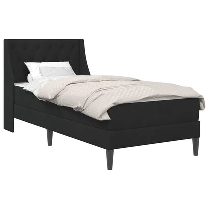 Struttura letto con materasso Nero 90 x 200 cm Velluto | homemem39