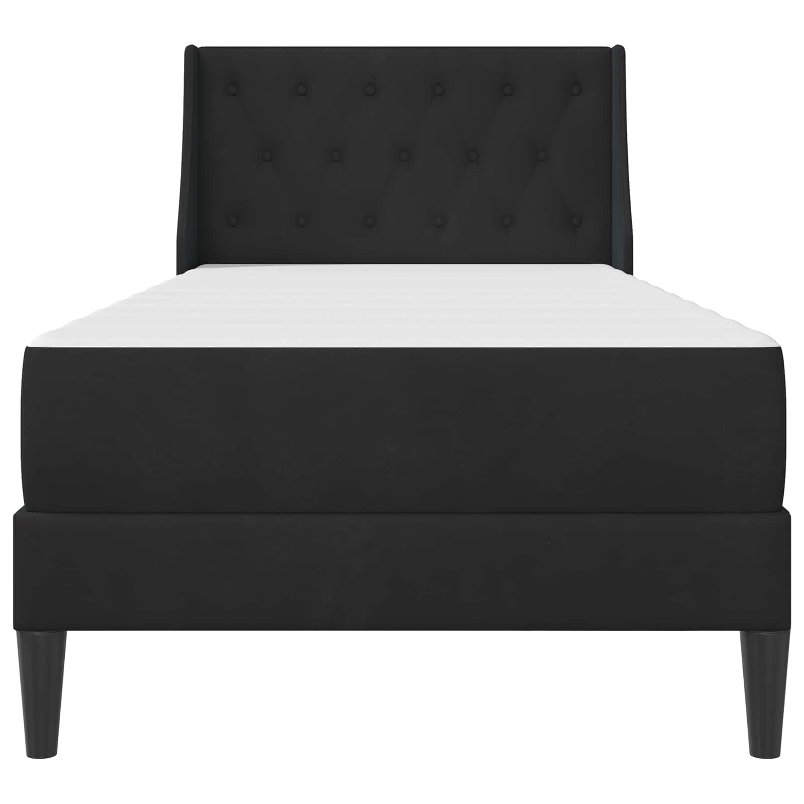 Struttura letto con materasso Nero 90 x 200 cm Velluto | homemem39
