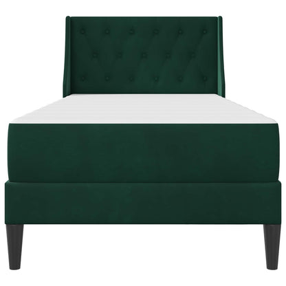 Struttura letto con materasso Verde Scuro 100 x 200 cm Velluto | homemem39