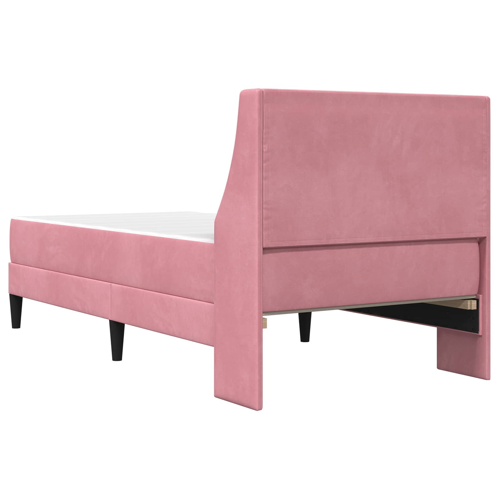 Struttura letto con materasso Rosa 100 x 200 cm Velluto | homemem39