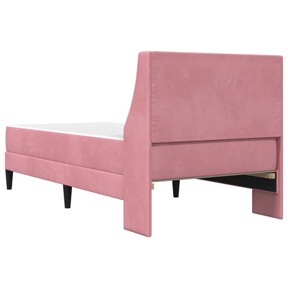 Struttura letto con materasso Rosa 100 x 200 cm Velluto | homemem39