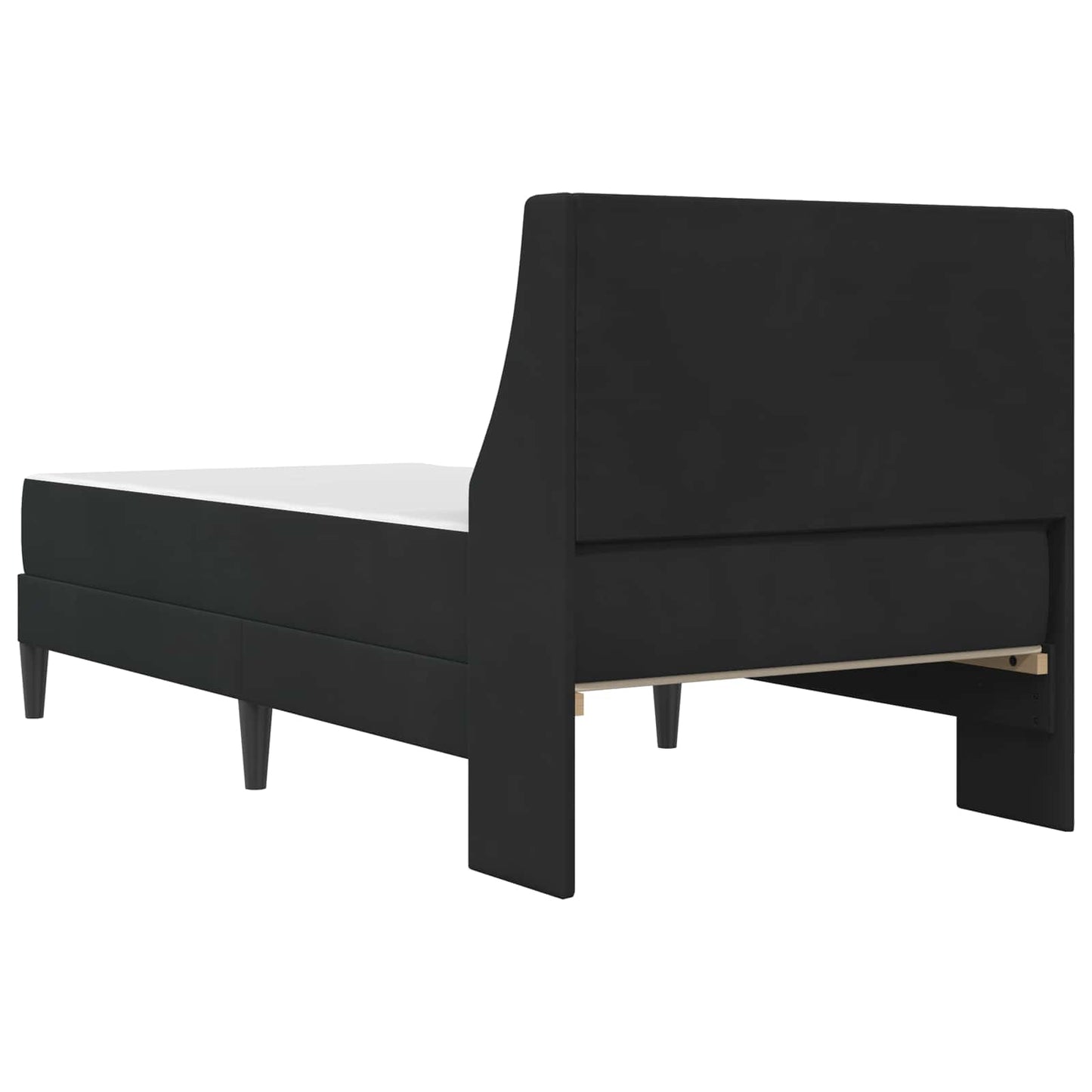 Struttura letto con materasso Nero 100 x 200 cm Velluto | homemem39