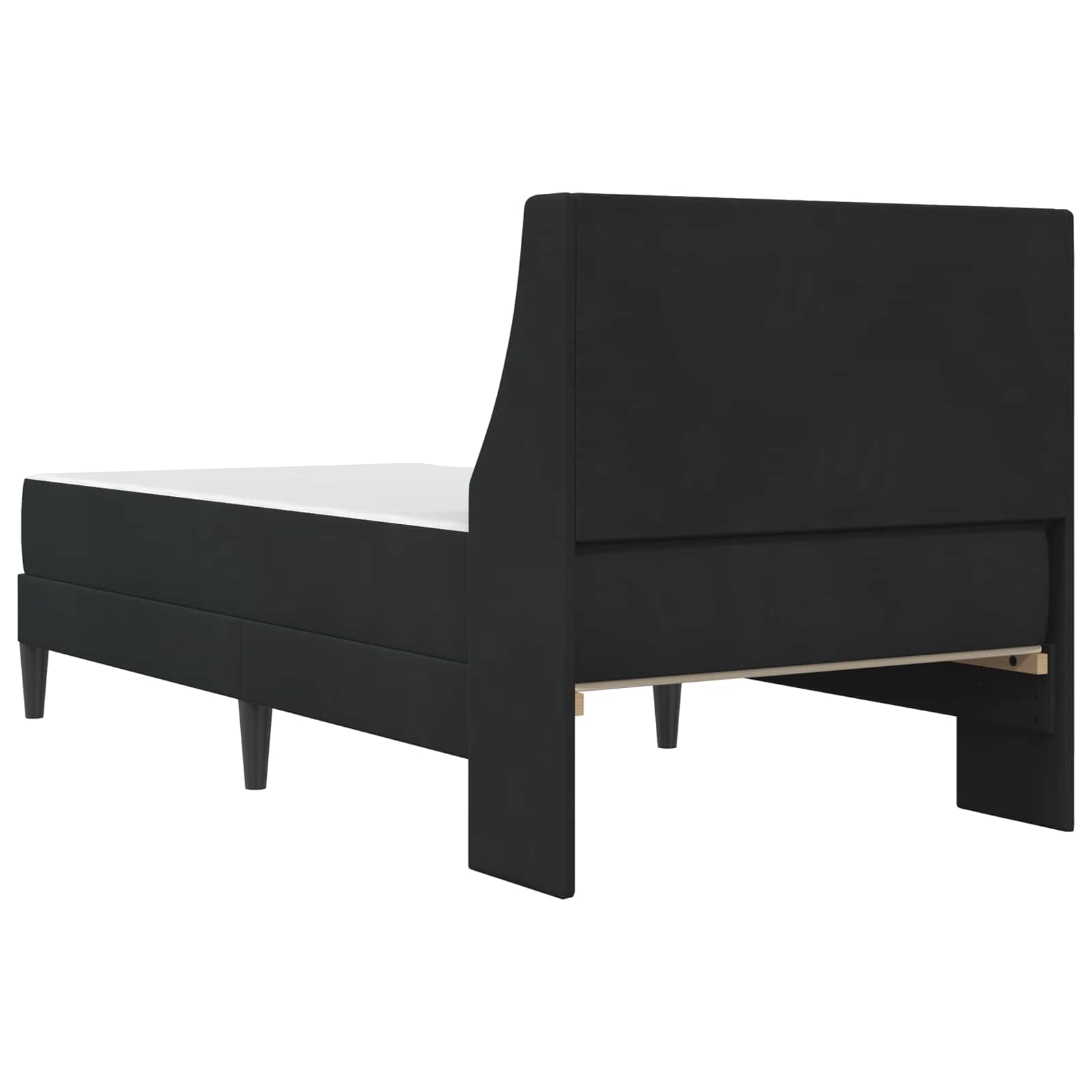 Struttura letto con materasso Nero 100 x 200 cm Velluto | homemem39