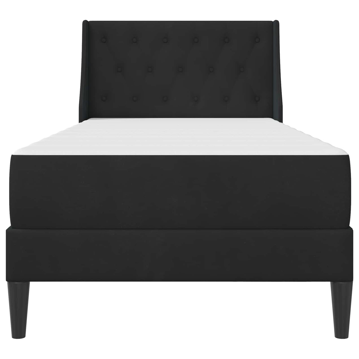 Struttura letto con materasso Nero 100 x 200 cm Velluto | homemem39