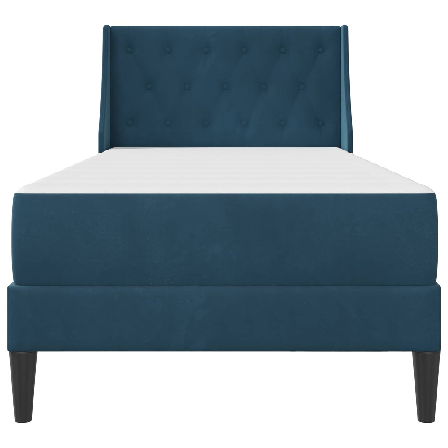 Struttura letto con materasso Blu 100 x 200 cm Velluto | homemem39
