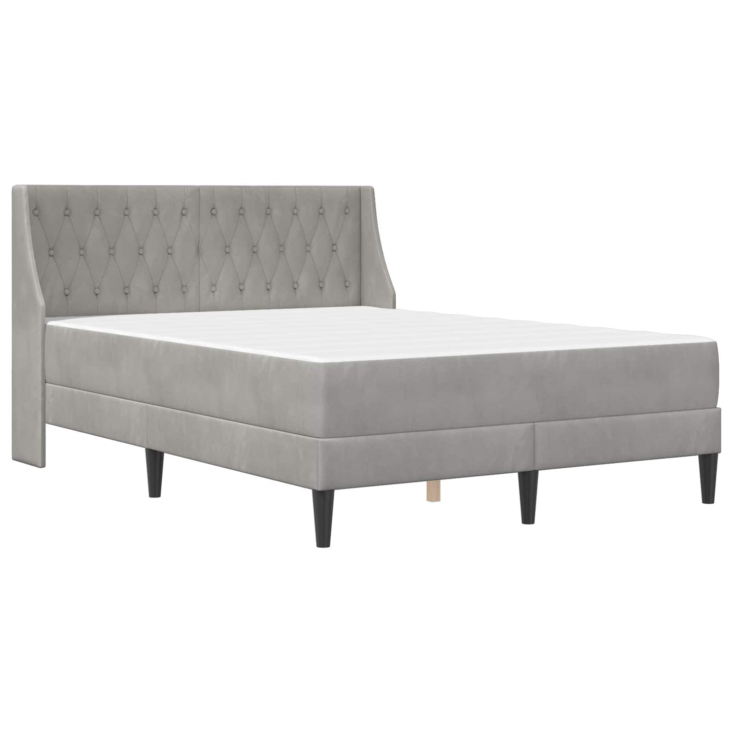 Struttura letto con materasso Grigio chiaro 120 x 190 cm